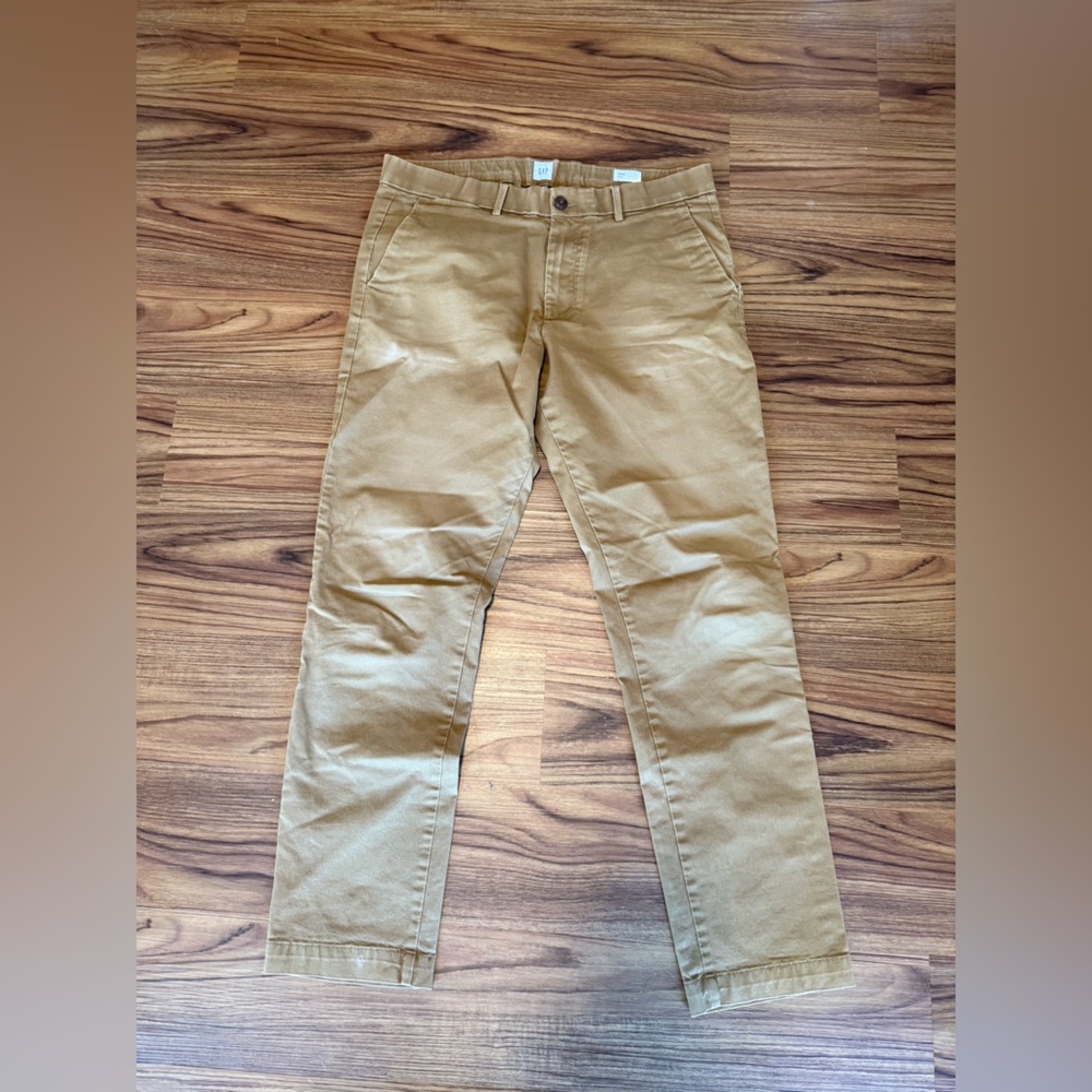 GAP Tan Chinos Classic Fit Cotton Twill